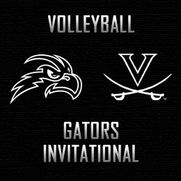 Volleyball logo with an eagle head, a stylized “V”, and the word “GATORS”. Text reads “VOLLEYBALL” and “INVITATIONAL”.